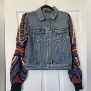 Fabrik Knitted Jean Jacket Size Small Worn Once!